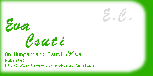 eva csuti business card